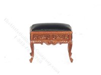 Miniature Victorian Organ Bench for Dollhouses (image for) Miniature Victorian Organ Bench for Dollhouses