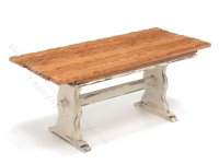 Miniature Distressed White Country Style Dining Table (image for) Miniature Distressed White Country Style Dining Table