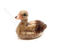 Miniature Porcelain Brown Duck for Dollhouses (image for) Miniature Porcelain Brown Duck for Dollhouses