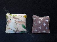 Miniature Pair of Bunny Rabbit Pillows (image for) Miniature Pair of Bunny Rabbit Pillows