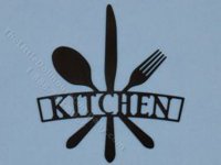 Miniature Black Metal 'Kitchen' Wall Decor by Pierluigi (image for) Miniature Black Metal 'Kitchen' Wall Decor by Pierluigi