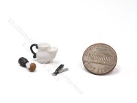 Miniature Shaving Set for Dollhouses (image for) Miniature Shaving Set for Dollhouses