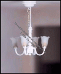 Miniature White Battery Operated 4-Arm Chandelier with Wand (image for) Miniature White Battery Operated 4-Arm Chandelier with Wand