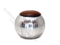 Miniature Metal Bowl Footstool/Ottoman w/ Leather Seat Pad by PRD Miniatures (image for) Miniature Metal Bowl Footstool/Ottoman w/ Leather Seat Pad by PRD Miniatures