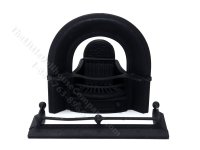 Miniature Fireplace Insert and Fender Set for Dollhouses - Black (image for) Miniature Fireplace Insert and Fender Set for Dollhouses - Black