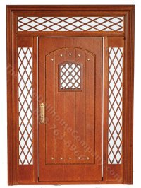 Miniature Planked Door with Transoms for Dollhouses (image for) Miniature Planked Door with Transoms for Dollhouses