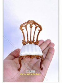 Miniature Art Deco Side Chair - Walnut (image for) Miniature Art Deco Side Chair - Walnut