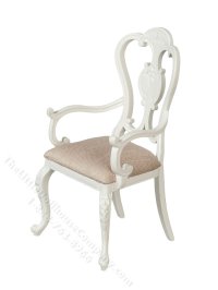 Miniature American Victorian Carver Chair - White (image for) Miniature American Victorian Carver Chair - White