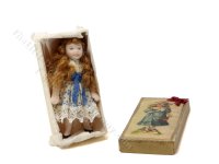 Miniature Porcelain Doll In a Box for Dollhouses (image for) Miniature Porcelain Doll In a Box for Dollhouses