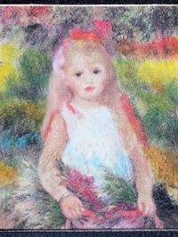 "Girl with Flowers" Replica Painting by Larry Morganti (image for) "Girl with Flowers" Replica Painting by Larry Morganti