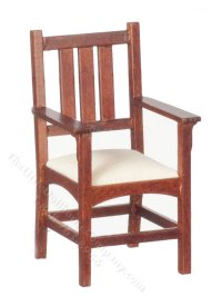 Miniature Mission Slatback Chair for Dollhouses (image for) Miniature Mission Slatback Chair for Dollhouses