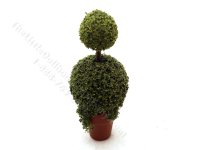 Miniature 3-3/4 inch Round Topiary for Dollhouses (image for) Miniature 3-3/4 inch Round Topiary for Dollhouses