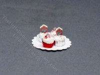 Dollhouse Scale Model Gingerbread House Cupcakes (image for) Dollhouse Scale Model Gingerbread House Cupcakes