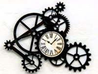 Miniature Black Metal Wall Clock by Pierluigi (image for) Miniature Black Metal Wall Clock by Pierluigi