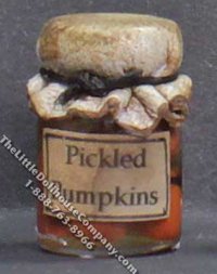 Dollhouse Scale Model Homemade Pickled Pumpkin in Wax Sealed Jar (image for) Dollhouse Scale Model Homemade Pickled Pumpkin in Wax Sealed Jar