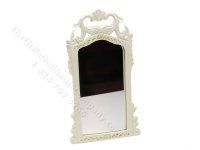 Vintage Miniature Floral Mirror in Off-White for Dollhouses (image for) Vintage Miniature Floral Mirror in Off-White for Dollhouses