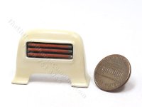 Miniature Electric Fire/Heater c.1936 for Dollhouses - Off White (image for) Miniature Electric Fire/Heater c.1936 for Dollhouses - Off White