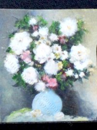 Miniature Still Life of White Roses by Larry Morganti (image for) Miniature Still Life of White Roses by Larry Morganti