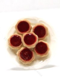 Miniature Jam Tarts on Plate by Charlotte Willmott (image for) Miniature Jam Tarts on Plate by Charlotte Willmott