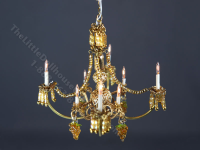Dollhouse Miniature 12V Cyprus Crystal Chandelier (image for) Dollhouse Miniature 12V Cyprus Crystal Chandelier
