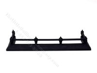 Miniature Large Fireplace Fender for Dollhouses - Black (image for) Miniature Large Fireplace Fender for Dollhouses - Black