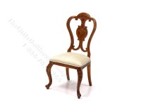 Miniature American Victorian 1840 Side Chair - Walnut (image for) Miniature American Victorian 1840 Side Chair - Walnut