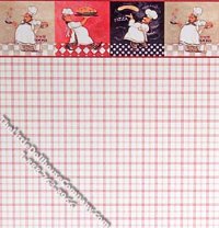 As Is Chef Red Plaid Pattern Miniature Wallpaper for Dollhouses (image for) As Is Chef Red Plaid Pattern Miniature Wallpaper for Dollhouses