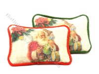 Miniature Santa Pillow for Dollhouses (image for) Miniature Santa Pillow for Dollhouses