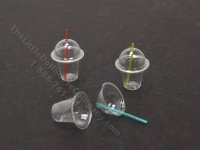 Miniature Plastic Cup w/ Lid & Straw for Dollhouses (image for) Miniature Plastic Cup w/ Lid & Straw for Dollhouses