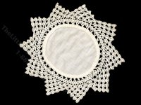 Miniature Handmade Round Starburst Table Cloth for Dollhouses (image for) Miniature Handmade Round Starburst Table Cloth for Dollhouses