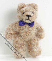 Miniature Small Mohair Oat Coloured Teddy Bear by Erna Meyer (image for) Miniature Small Mohair Oat Coloured Teddy Bear by Erna Meyer