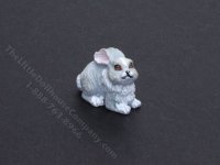 Dollhouse Scale Model Large Grey and White Rabbit (image for) Dollhouse Scale Model Large Grey and White Rabbit