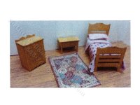 1:48 Scale 3pc Farmhouse Child's Room Furniture Kit (image for) 1:48 Scale 3pc Farmhouse Child's Room Furniture Kit