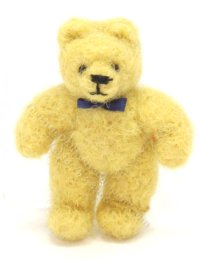 Miniature Medium Size Beige Mohair Teddy Bear by Erna Meyer (image for) Miniature Medium Size Beige Mohair Teddy Bear by Erna Meyer