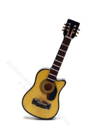 Miniature Acoustic Cutaway Guitar for Dollhouses (image for) Miniature Acoustic Cutaway Guitar for Dollhouses