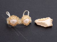 Miniature Pink Bra Set by Judith Blondell (image for) Miniature Pink Bra Set by Judith Blondell