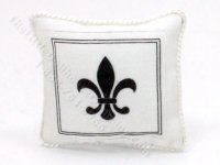 Miniature Pillow with Fleur-de-Lis Design by Judith Blondell (image for) Miniature Pillow with Fleur-de-Lis Design by Judith Blondell