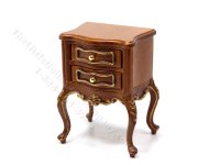 Miniature Walnut American Victorian Nightstand for Dollhouses (image for) Miniature Walnut American Victorian Nightstand for Dollhouses