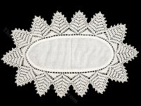 Miniature Handmade Oval Starburst Table Cloth for Dollhouses (image for) Miniature Handmade Oval Starburst Table Cloth for Dollhouses