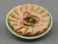 Dollhouse Scale Model Salami Plate (image for) Dollhouse Scale Model Salami Plate