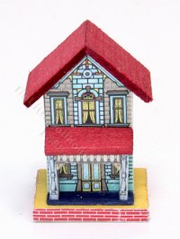 1/144th Scale Miniature Bliss House Replica, Blue and Brick (image for) 1/144th Scale Miniature Bliss House Replica, Blue and Brick