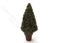 Miniature 4-1/8 inch Pyramid Shaped Topiary for Dollhouses (image for) Miniature 4-1/8 inch Pyramid Shaped Topiary for Dollhouses