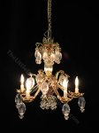Dollhouse Miniature Hariette v.2 5-Arm Chandelier - 12V (image for) Dollhouse Miniature Hariette v.2 5-Arm Chandelier - 12V