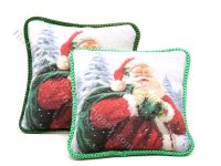 Miniature Santa Pillow for Dollhouses (image for) Miniature Santa Pillow for Dollhouses