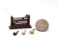 Miniature Set of Smoking Pipes with Pipe Rack for Dollhouses (image for) Miniature Set of Smoking Pipes with Pipe Rack for Dollhouses