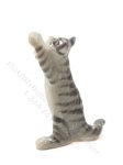 Miniature Reaching Cat Figurine for Dollhouses (image for) Miniature Reaching Cat Figurine for Dollhouses