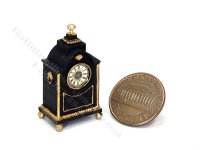 Miniature Victorian Style Bracket/Mantel Clock - Black (image for) Miniature Victorian Style Bracket/Mantel Clock - Black