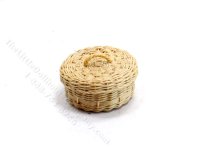 Miniature Handwoven Basket and Lid by Joan Rankin (image for) Miniature Handwoven Basket and Lid by Joan Rankin