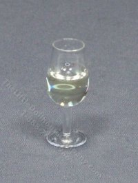 Miniature Glass of White Wine for Dollhouses (image for) Miniature Glass of White Wine for Dollhouses