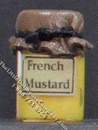 Miniature Homemade French Mustard in Wax Sealed Jar (image for) Miniature Homemade French Mustard in Wax Sealed Jar